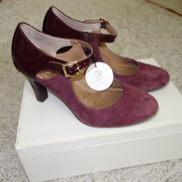 GIANI BERNINI Velmah Memory Foam Mary Jane Pumps - Size 6M - Wine - Picture 4 of 14